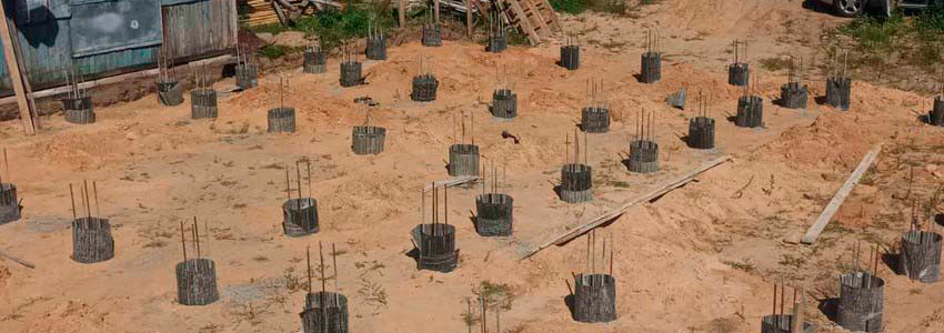 Строительство столбчатого фундамента